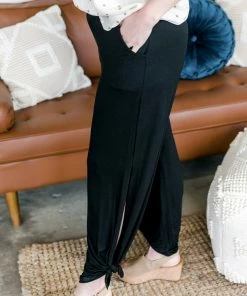 No Ship Drop Ship Split The Difference Side Tie Pants