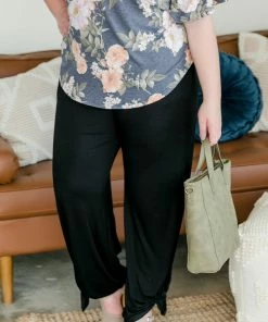 No Ship Drop Ship Split The Difference Side Tie Pants