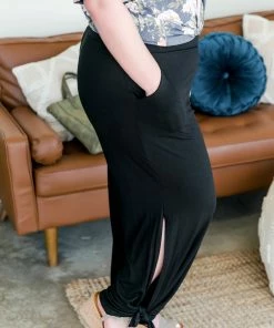 No Ship Drop Ship Split The Difference Side Tie Pants