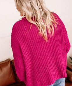 No Ship Drop Ship Apparel Pretty In Magenta Sweater