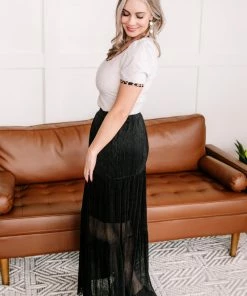 No Ship Drop Ship Apparel I Put A Spell On You Pleated Maxi Skirt