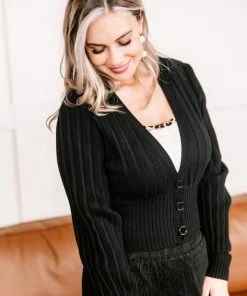 No Ship Drop Ship Turn Back Time Cardigan In Black