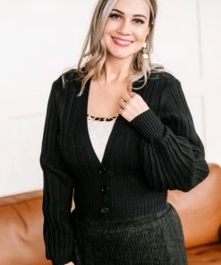 No Ship Drop Ship Turn Back Time Cardigan In Black