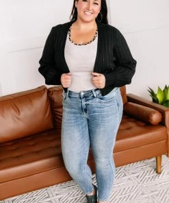 No Ship Drop Ship Turn Back Time Cardigan In Black