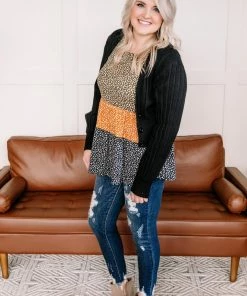 No Ship Drop Ship Turn Back Time Cardigan In Black