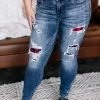 No Ship Drop Ship I'll Check You Out Plaid Judy Blue Jeans (GHG-15) GHG- Shop Singles