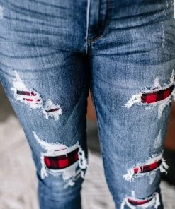 No Ship Drop Ship I'll Check You Out Plaid Judy Blue Jeans (GHG-15) GHG- Shop Singles