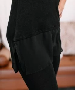 No Ship Drop Ship Apparel I've Got Layers Chiffon Sleeveless Top In Black 9 No Ship Drop Ship Apparel I've Got Layers Chiffon Sleeveless Top In Black