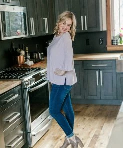 No Ship Drop Ship Sweetness And Light Top In Soft Lavender