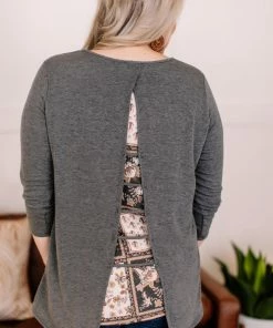 No Ship Drop Ship Don't Look Back Detail Top Apparel