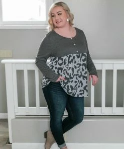 No Ship Drop Ship Tiered And True Leopard Top