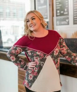 No Ship Drop Ship Tops Always Have An Angle Burgundy Floral Top