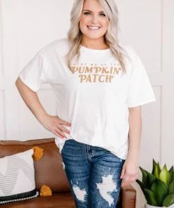 No Ship Drop Ship Apparel Meet Me At The Pumpkin Patch Boyfriend Top