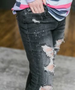 No Ship Drop Ship Judy Blue Bleach Splash Boyfriend Jeans In Gray 12 No Ship Drop Ship Judy Blue Bleach Splash Boyfriend Jeans In Gray