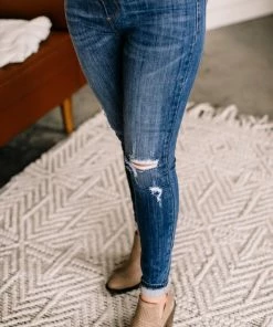 No Ship Drop Ship Slip Of The Hip Judy Blue Distressed Jegging Jeans