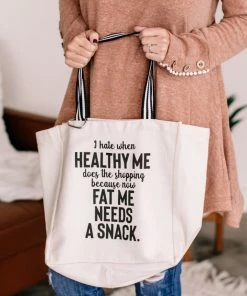 No Ship Drop Ship Apparel Healthy Me Twill Canvas Bag