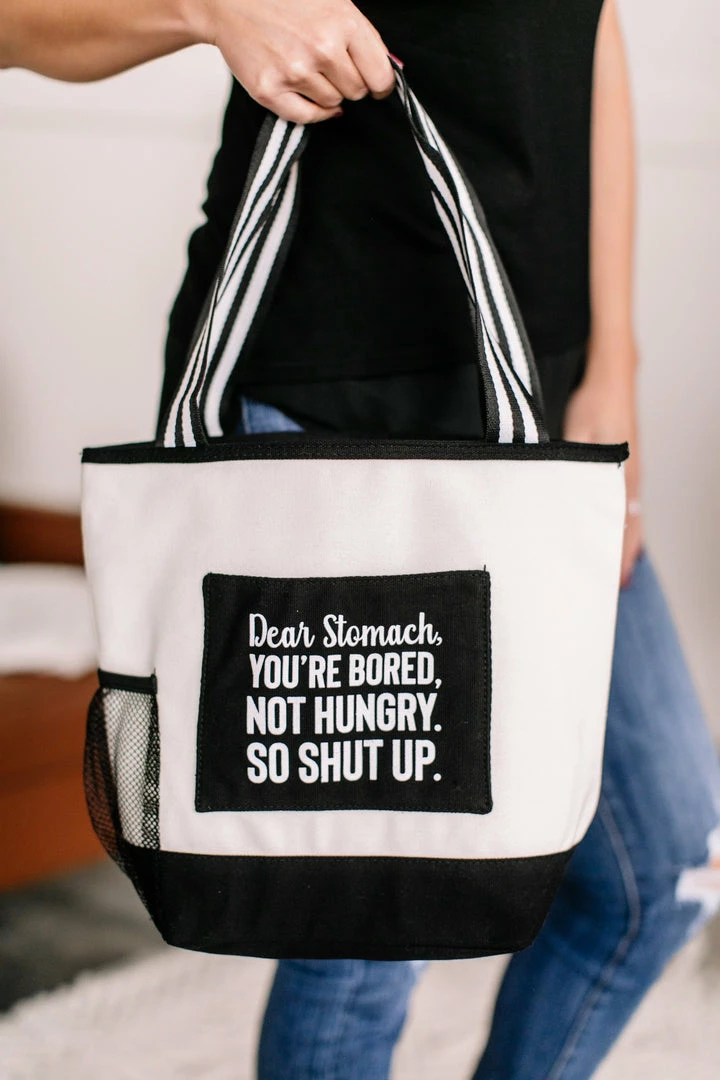 No Ship Drop Ship Apparel Dear Stomach Insulated Lunch Tote 2 No Ship Drop Ship Apparel Dear Stomach Insulated Lunch Tote