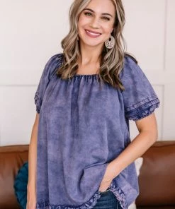 No Ship Drop Ship You've Been Tagged Purple Mineral Wash Top Apparel