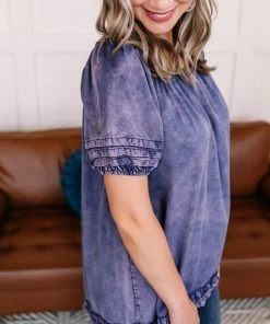 No Ship Drop Ship You've Been Tagged Purple Mineral Wash Top Apparel