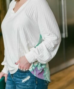 No Ship Drop Ship Aqua Blooms Top