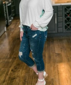 No Ship Drop Ship Crop It Like It's Hot Judy Blue Denim Capri Jeans