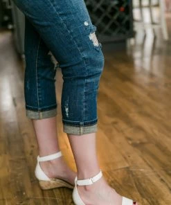 No Ship Drop Ship Crop It Like It's Hot Judy Blue Denim Capri Jeans