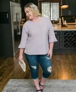 No Ship Drop Ship Sweetness And Light Top In Soft Lavender