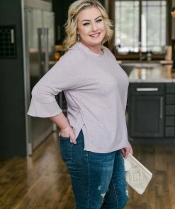 No Ship Drop Ship Sweetness And Light Top In Soft Lavender