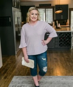 No Ship Drop Ship Sweetness And Light Top In Soft Lavender