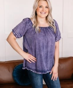 No Ship Drop Ship You've Been Tagged Purple Mineral Wash Top Apparel