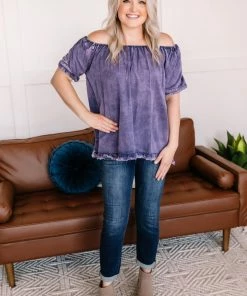 No Ship Drop Ship You've Been Tagged Purple Mineral Wash Top Apparel
