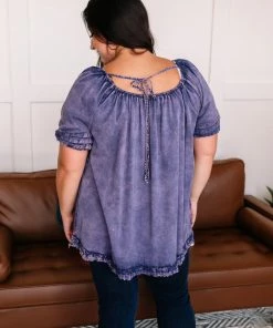 No Ship Drop Ship You've Been Tagged Purple Mineral Wash Top Apparel