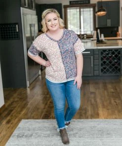 No Ship Drop Ship What's In A Name Floral Color Block Top