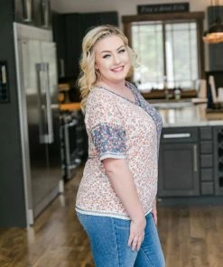 No Ship Drop Ship What's In A Name Floral Color Block Top