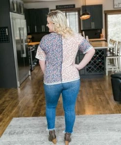 No Ship Drop Ship What's In A Name Floral Color Block Top