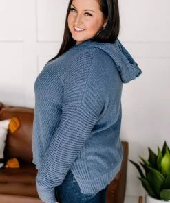 No Ship Drop Ship Sweater Weather In Azure Blue