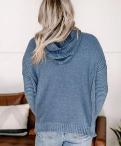 No Ship Drop Ship Sweater Weather In Azure Blue