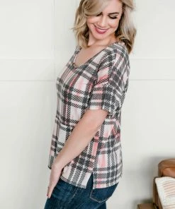 No Ship Drop Ship Don't Make Me Plaid Top Tops