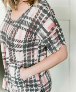 No Ship Drop Ship Don't Make Me Plaid Top Tops