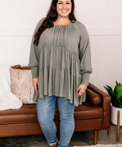 No Ship Drop Ship Join The Dots Tunic In Olive Green