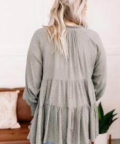 No Ship Drop Ship Join The Dots Tunic In Olive Green