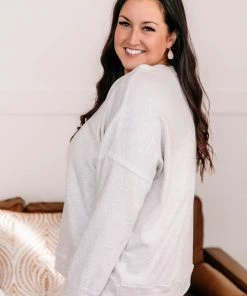 No Ship Drop Ship Long Story Short Fleece Henley Top Apparel