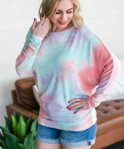 No Ship Drop Ship Northern Lights Dolman Sleeve Top
