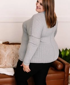 No Ship Drop Ship Apparel Face To Face Mock Neck Turtleneck In Granite 14 No Ship Drop Ship Apparel Face To Face Mock Neck Turtleneck In Granite