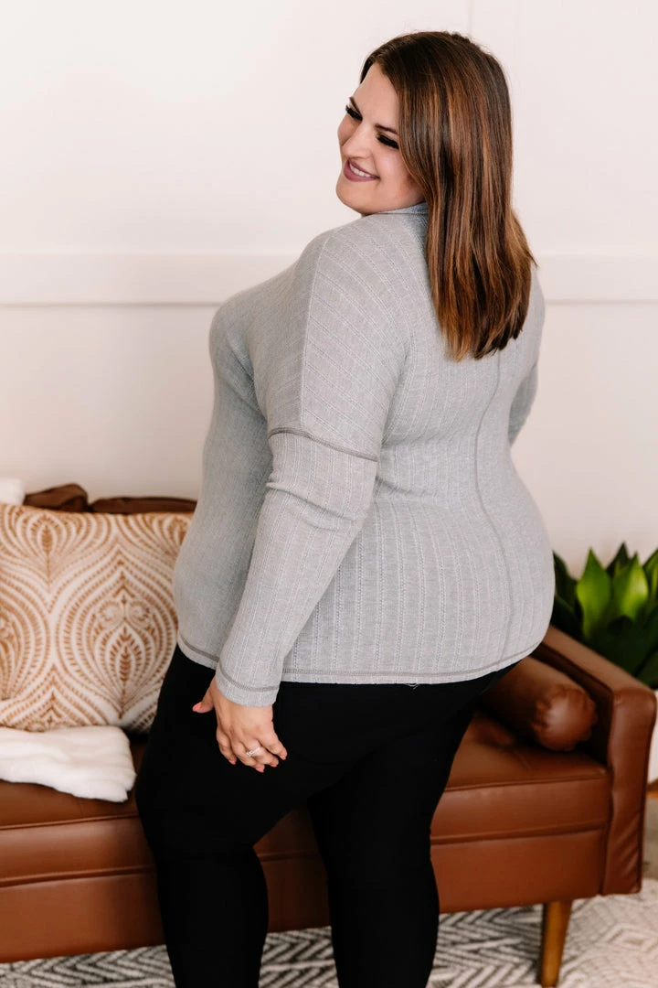 No Ship Drop Ship Apparel Face To Face Mock Neck Turtleneck In Granite 5 No Ship Drop Ship Apparel Face To Face Mock Neck Turtleneck In Granite