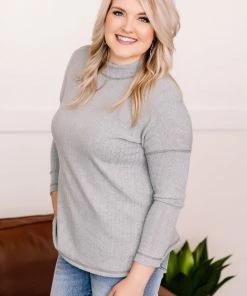 No Ship Drop Ship Apparel Face To Face Mock Neck Turtleneck In Granite 13 No Ship Drop Ship Apparel Face To Face Mock Neck Turtleneck In Granite