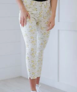 Trendsi Judy Blue Golden Meadow Floral Skinny Jeans Apparel