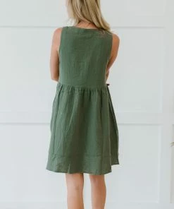 Trendsi Apparel Farmers' Market Button-Up Sleeveless Dress