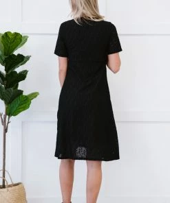 Trendsi Majestically Yours Eyelet Square Neck Dress