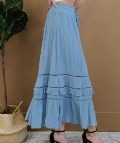 Trendsi Apparel Road Less Traveled Tiered Maxi Skirt